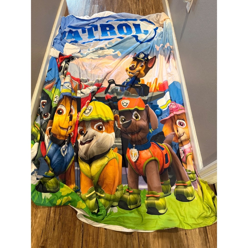 Paw Patrol King Duvet Cover Chase Marshall Skye Rubble Zuma Lookout‎ Tower Bed